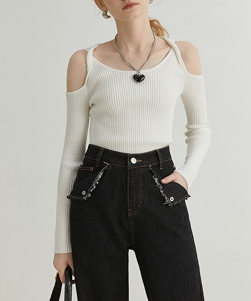 Fano Studios（ファノ ストゥディオズ）の「【Fano Studios】Edge pocket straight denim FQ21K023（デニムパンツ・レディース・ブラック・M/L/S）」の5枚目の写真