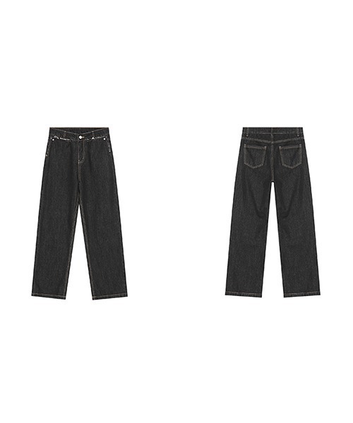 Fano Studios（ファノ ストゥディオズ）の「【Fano Studios】Edge pocket straight denim FQ21K023（デニムパンツ・レディース・ブラック・M/L/S）」の9枚目の写真