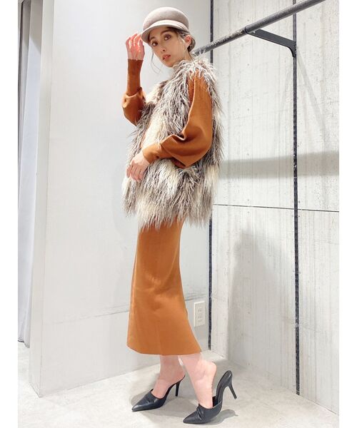 GYDA（ジェイダ）の「【SETUP着用可】ボトルネックマトンスリーブニットTOPS（ニット/セーター・レディース・ブラック/ベージュ/ブラウン・FREE）」の22枚目の写真