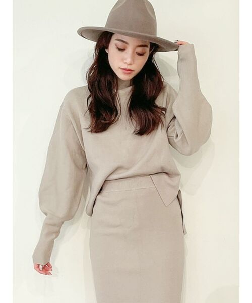 GYDA（ジェイダ）の「【SETUP着用可】ボトルネックマトンスリーブニットTOPS（ニット/セーター・レディース・ブラック/ベージュ/ブラウン・FREE）」の11枚目の写真