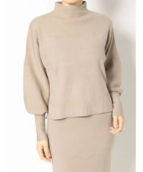 GYDA（ジェイダ）の「【SETUP着用可】ボトルネックマトンスリーブニットTOPS（ニット/セーター・レディース・ブラック/ベージュ/ブラウン・FREE）」の21枚目の写真