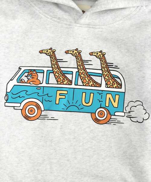 NAVAL（ナバル）の「CAMPLAY by Kailua Bay / BUS TOUR SWEAT PARKA / バスツアー スウェット パーカー（パーカー・メンズ・ダークブラウン/キナリ/ダークグリーン・MEDIUM/LARGE）」の6枚目の写真