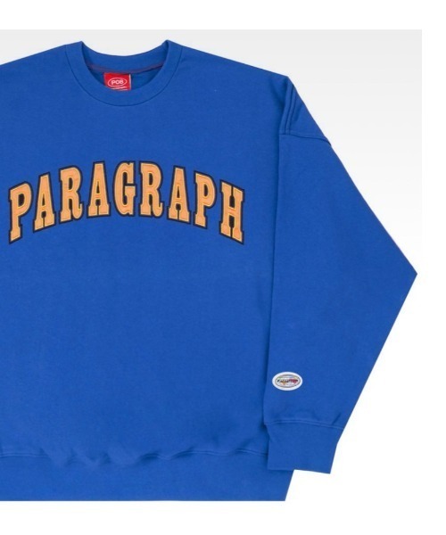 Paragraph（パラグラフ）の「A'GEM/9 × .kom『paragraph/パラグラフ』INDUSTRIAL EMBROIDERY MTM/アーチ刺繍ロゴ ロングスリーブ スウェット トレーナー（スウェット・メンズ・チャコールグレー/杢グレー/グリーン/ブルー・FREE）」の4枚目の写真