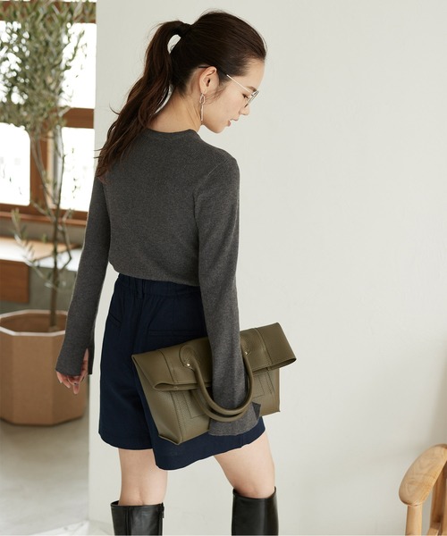 titivate(ティティベイト)の「ソフトタッチクルーネックリブニット(ニット/セーター・レディース・グレー系その他/グレイッシュベージュ/ブルー/イエロー/ライトベージュ・S/M/L)」の22枚目の写真