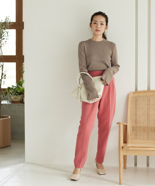 titivate(ティティベイト)の「ソフトタッチクルーネックリブニット(ニット/セーター・レディース・グレー系その他/グレイッシュベージュ/ブルー/イエロー/ライトベージュ・S/M/L)」の18枚目の写真