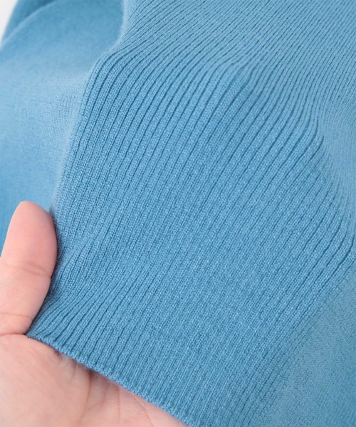 titivate(ティティベイト)の「ソフトタッチクルーネックリブニット(ニット/セーター・レディース・グレー系その他/グレイッシュベージュ/ブルー/イエロー/ライトベージュ・S/M/L)」の8枚目の写真