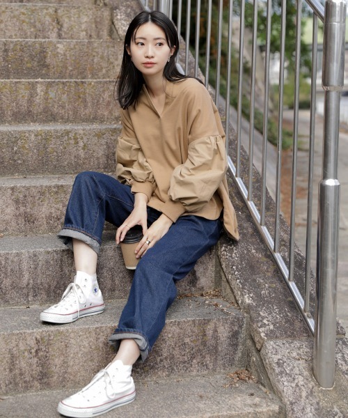 Bou Jeloud（ブージュルード）の「袖ボリュームスウェット（スウェット・レディース・チャコールグレー/モカ/ホワイト系その他・FREE）」の18枚目の写真