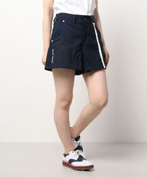 【FILA GOLF/フィラゴルフ】ワンポイント レオパード柄 ライン使い ストレッチ キュロットスカート/保温
