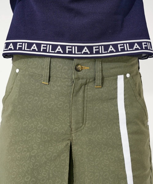 FILA(フィラ)の「【FILA GOLF/フィラゴルフ】ワンポイント レオパード柄 ライン使い ストレッチ キュロットスカート/保温(スカート・レディース・カーキ/ライトグレー/ワインレッド/ネイビー・M/S/L/LL)」の21枚目の写真