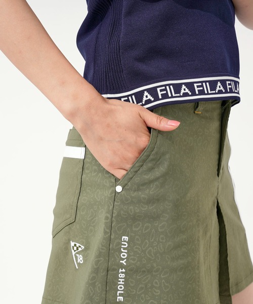 FILA(フィラ)の「【FILA GOLF/フィラゴルフ】ワンポイント レオパード柄 ライン使い ストレッチ キュロットスカート/保温(スカート・レディース・カーキ/ライトグレー/ワインレッド/ネイビー・M/S/L/LL)」の17枚目の写真