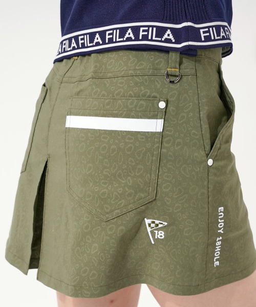 FILA(フィラ)の「【FILA GOLF/フィラゴルフ】ワンポイント レオパード柄 ライン使い ストレッチ キュロットスカート/保温(スカート・レディース・カーキ/ライトグレー/ワインレッド/ネイビー・M/S/L/LL)」の14枚目の写真