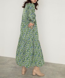 w closet | 小花柄ティアード2WAYワンピース(ワンピース)