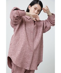 (OKIRAKU×ROSE BUD)ジャカードビッグシャツ