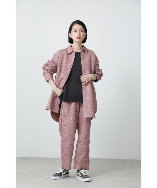 OKIRAKU(オキラク)の「(OKIRAKU×ROSE BUD)ジャカードビッグシャツ(シャツ/ブラウス・レディース・ブラック/ピンク・ONE SIZE)」の15枚目の写真
