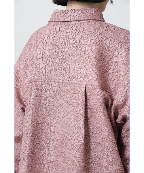 OKIRAKU(オキラク)の「(OKIRAKU×ROSE BUD)ジャカードビッグシャツ(シャツ/ブラウス・レディース・ブラック/ピンク・ONE SIZE)」の16枚目の写真