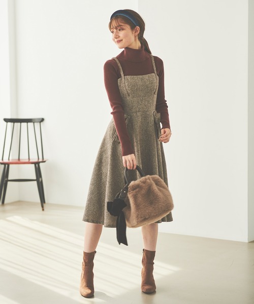 31 Sons de mode（トランテアン　ソン　ドゥ　モード）の「リボンショルダーフェイクファーバッグ（ショルダーバッグ・レディース・サックスブルー/モカ・38）」の7枚目の写真