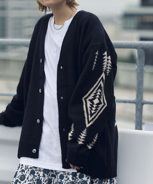 PENDLETON（ペンドルトン）の「【PENDLETON/ペンドルトン】Vネックモヘヤカーディガン ＶNeck Cardigan #1575-6002（カーディガン/ボレロ・メンズ・ブラック/キャメル・MEDIUM/LARGE）」の13枚目の写真