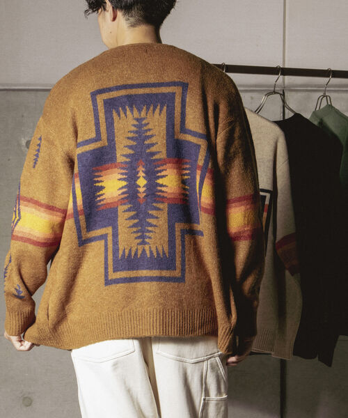 PENDLETON（ペンドルトン）の「【PENDLETON/ペンドルトン】Vネックモヘヤカーディガン ＶNeck Cardigan #1575-6002（カーディガン/ボレロ・メンズ・ブラック/キャメル・MEDIUM/LARGE）」の15枚目の写真