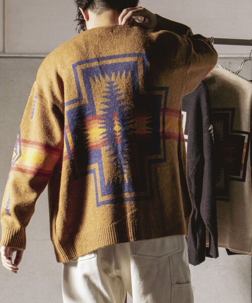 PENDLETON（ペンドルトン）の「【PENDLETON/ペンドルトン】Vネックモヘヤカーディガン ＶNeck Cardigan #1575-6002（カーディガン/ボレロ・メンズ・ブラック/キャメル・MEDIUM/LARGE）」の20枚目の写真