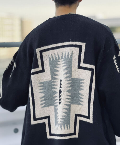 PENDLETON（ペンドルトン）の「【PENDLETON/ペンドルトン】Vネックモヘヤカーディガン ＶNeck Cardigan #1575-6002（カーディガン/ボレロ・メンズ・ブラック/キャメル・MEDIUM/LARGE）」の11枚目の写真