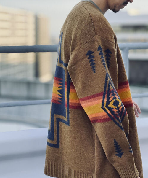 PENDLETON（ペンドルトン）の「【PENDLETON/ペンドルトン】Vネックモヘヤカーディガン ＶNeck Cardigan #1575-6002（カーディガン/ボレロ・メンズ・ブラック/キャメル・MEDIUM/LARGE）」の22枚目の写真