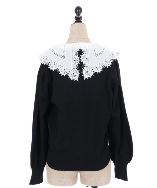 axes femme POETIQUE（アクシーズファムポエティック）の「レース襟付ニットＰＯ（ニット/セーター・レディース・ブラック/ピンク/ラベンダー・MEDIUM）」の22枚目の写真