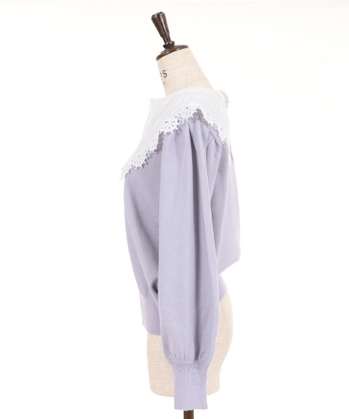 axes femme POETIQUE（アクシーズファムポエティック）の「レース襟付ニットＰＯ（ニット/セーター・レディース・ブラック/ピンク/ラベンダー・MEDIUM）」の13枚目の写真