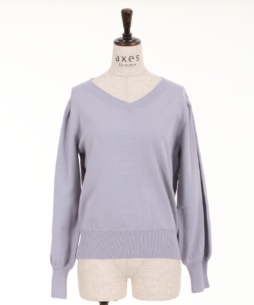 axes femme POETIQUE（アクシーズファムポエティック）の「レース襟付ニットＰＯ（ニット/セーター・レディース・ブラック/ピンク/ラベンダー・MEDIUM）」の9枚目の写真