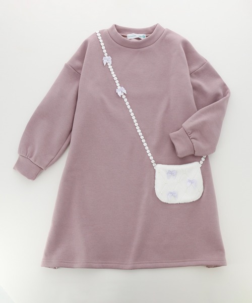 Catherine Cottage（キャサリンコテージ）の「キルティングポシェットワンピース（ワンピース・キッズ・ネイビー/グレー/ライラック/スモークピンク/グレイッシュブルー・100/110/120/130/140/150）」の22枚目の写真