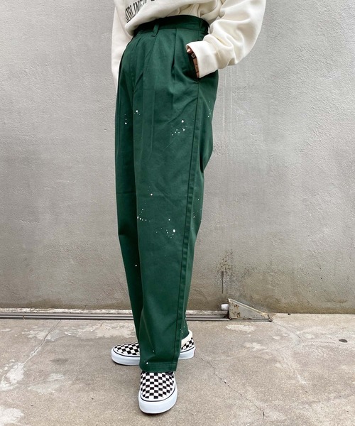 CIAOPANIC TYPY（チャオパニックティピー）の「タックペイントチノパンツ（チノパンツ・レディース・ベージュ/グリーン/アイボリー・SMALL/MEDIUM/LARGE）」の16枚目の写真