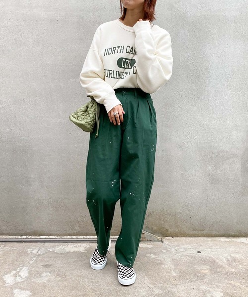 CIAOPANIC TYPY（チャオパニックティピー）の「タックペイントチノパンツ（チノパンツ・レディース・ベージュ/グリーン/アイボリー・SMALL/MEDIUM/LARGE）」の22枚目の写真