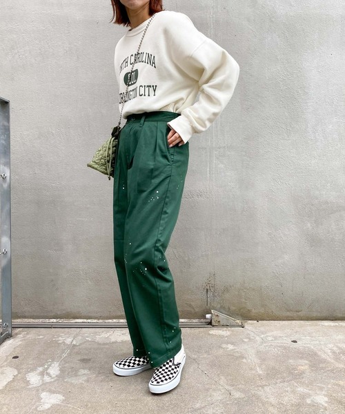 CIAOPANIC TYPY（チャオパニックティピー）の「タックペイントチノパンツ（チノパンツ・レディース・ベージュ/グリーン/アイボリー・SMALL/MEDIUM/LARGE）」の9枚目の写真