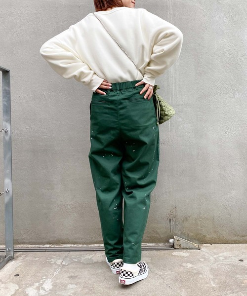 CIAOPANIC TYPY（チャオパニックティピー）の「タックペイントチノパンツ（チノパンツ・レディース・ベージュ/グリーン/アイボリー・SMALL/MEDIUM/LARGE）」の15枚目の写真