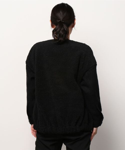 MANASTASH(マナスタッシュ)の「MANASTASH/マナスタッシュ シープボア×圧縮ウール(ブルゾン・レディース・オフホワイト/ブラック・FREE)」の3枚目の写真