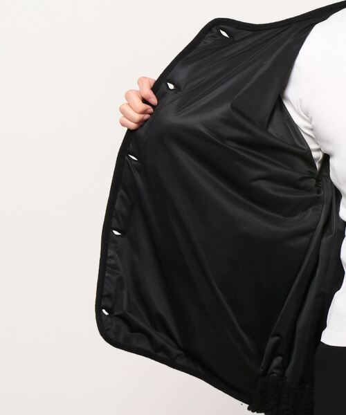 MANASTASH(マナスタッシュ)の「MANASTASH/マナスタッシュ シープボア×圧縮ウール(ブルゾン・レディース・オフホワイト/ブラック・FREE)」の5枚目の写真