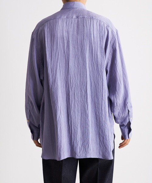 Blanc YM(ブランワイエム)の「Blanc YM ブランワイエム / Acetate Wide Shirt オーバーサイズ アセテートワイドシャツ トロミシャツ / BL-22S-AWS(シャツ/ブラウス・メンズ・キナリ/サックスブルー・MEDIUM/SMALL)」の13枚目の写真