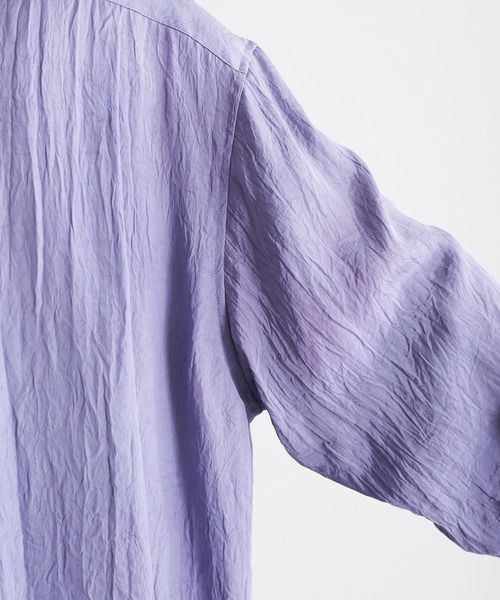 Blanc YM(ブランワイエム)の「Blanc YM ブランワイエム / Acetate Wide Shirt オーバーサイズ アセテートワイドシャツ トロミシャツ / BL-22S-AWS(シャツ/ブラウス・メンズ・キナリ/サックスブルー・MEDIUM/SMALL)」の14枚目の写真