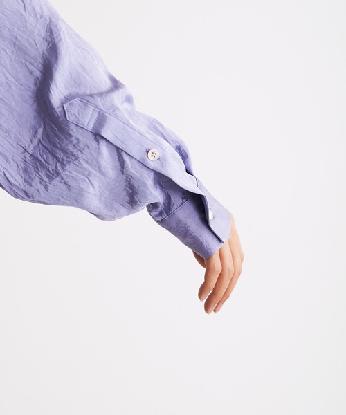 Blanc YM(ブランワイエム)の「Blanc YM ブランワイエム / Acetate Wide Shirt オーバーサイズ アセテートワイドシャツ トロミシャツ / BL-22S-AWS(シャツ/ブラウス・メンズ・キナリ/サックスブルー・MEDIUM/SMALL)」の15枚目の写真