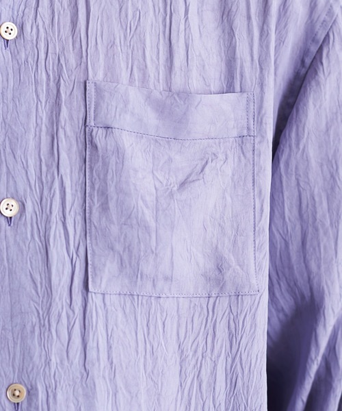 Blanc YM(ブランワイエム)の「Blanc YM ブランワイエム / Acetate Wide Shirt オーバーサイズ アセテートワイドシャツ トロミシャツ / BL-22S-AWS(シャツ/ブラウス・メンズ・キナリ/サックスブルー・MEDIUM/SMALL)」の18枚目の写真