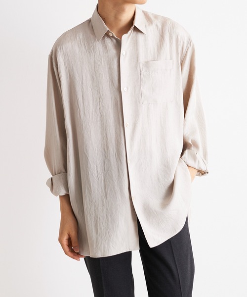 Blanc YM(ブランワイエム)の「Blanc YM ブランワイエム / Acetate Wide Shirt オーバーサイズ アセテートワイドシャツ トロミシャツ / BL-22S-AWS(シャツ/ブラウス・メンズ・キナリ/サックスブルー・MEDIUM/SMALL)」の22枚目の写真