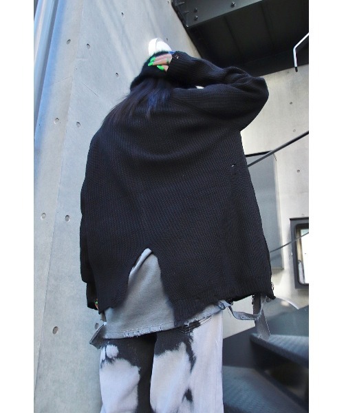 xu トライバルニットフーディー XU（エックスユー）の「【XU/エックスユー】half design damage