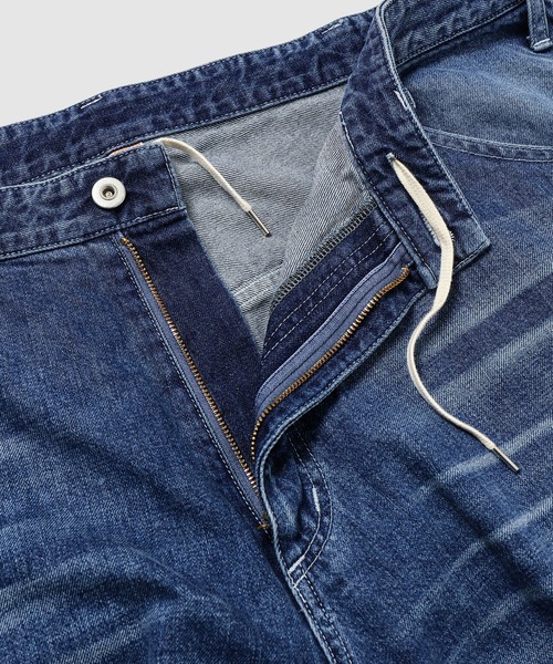 MAISON EUREKA(メゾンエウレカ)の「EASY BIGGY PANTS(デニムパンツ・レディース・ブラック/インディゴブルー・FREE)」の4枚目の写真