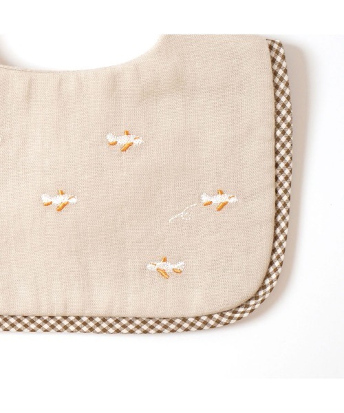 10mois（ディモワ）の「10mois ひこうきスタイ（スタイ/よだれかけ・キッズ・ベージュ/ブルー・ONE SIZE）」の8枚目の写真