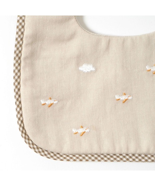 10mois（ディモワ）の「10mois ひこうきスタイ（スタイ/よだれかけ・キッズ・ベージュ/ブルー・ONE SIZE）」の10枚目の写真