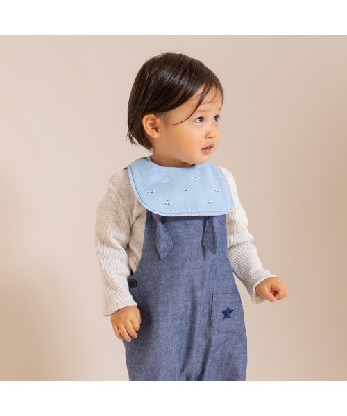 10mois（ディモワ）の「10mois ひこうきスタイ（スタイ/よだれかけ・キッズ・ベージュ/ブルー・ONE SIZE）」の12枚目の写真