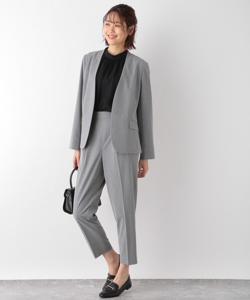 GLOBAL WORK（グローバルワーク）の「スタンドギャザーブラウス/236530（シャツ/ブラウス・レディース・ブラック/ライトベージュ/ホワイト・MEDIUM/LARGE）」の10枚目の写真