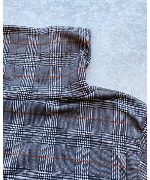 She's Closet(シーズクローゼット)の「タータンチェック柄ボトルネック長袖カットソートップス(Tシャツ/カットソー・レディース・グレイッシュベージュ/ブラック・FREE)」の19枚目の写真