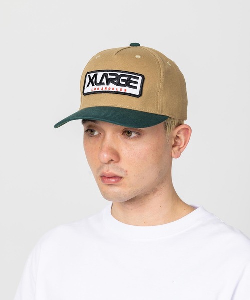 XLARGE（エクストララージ）の「PATCHED 2TONE CAP（キャップ・メンズ・ホワイト/ブラック/ベージュ・ONE SIZE）」の3枚目の写真