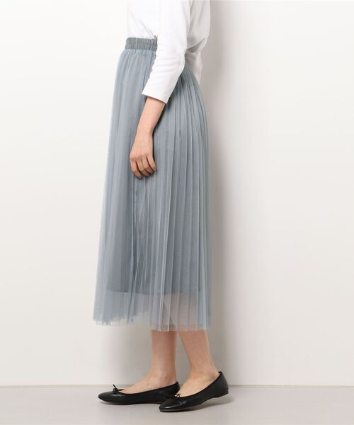 archives（アルシーヴ）の「チュールプリーツスカート（スカート・レディース・ブラック/パープル/ブルーグレー/アイボリー・MEDIUM）」の6枚目の写真