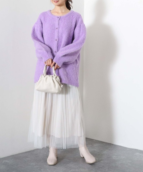 archives（アルシーヴ）の「チュールプリーツスカート（スカート・レディース・ブラック/パープル/ブルーグレー/アイボリー・MEDIUM）」の8枚目の写真